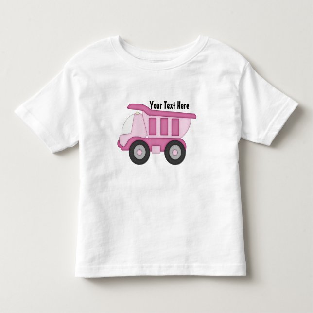 Pink Truck (Personalised) Toddler T-Shirt (Front)