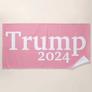 Pink Trump 2024 Campaign Beach Towel
