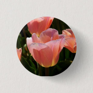 Pink Tulip 3 Cm Round Badge