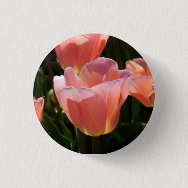 Pink Tulip 3 Cm Round Badge (Front)