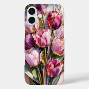 Pink Tulip Bouquet Phone Case Floral Gift