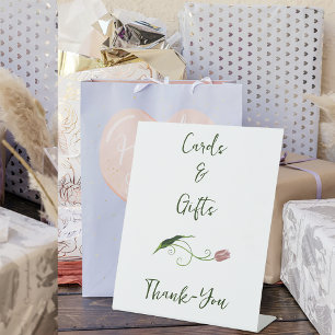 Pink Tulip Floral Cards & Gifts Pedestal Sign