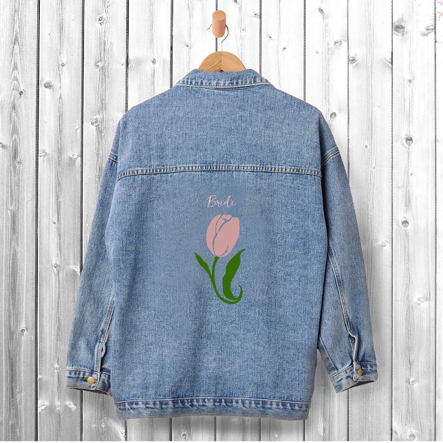 Pink Tulip Floral Denim Jacket (Creator Uploaded)
