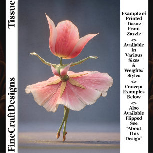 Pink Tulip Flower Fairy Ballerina DJ7L Decoupage Tissue Paper