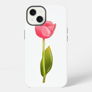 Pink Tulip – Glossy Aesthetic Flower Art iPhone 13 Case