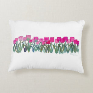 Pink Tulip Grove Decorative Cushion