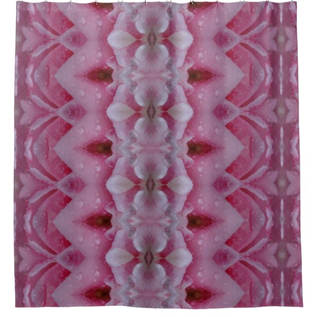 Pink Tulip Ikat 5 Shower Curtain (Front)
