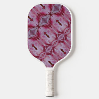 Pink Tulip Ikat Pickleball Paddle