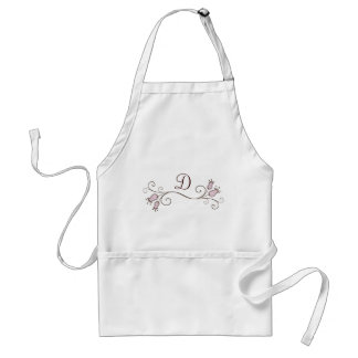 Pink Tulip Monogram Custom Aprons