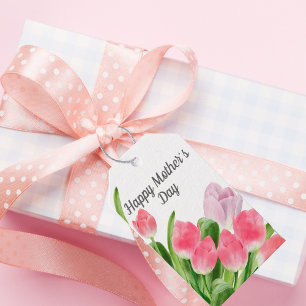 Pink Tulip Mother's Day  Gift Tags