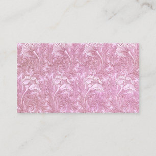 Pink Tulip Pattern By William Morris Business Card