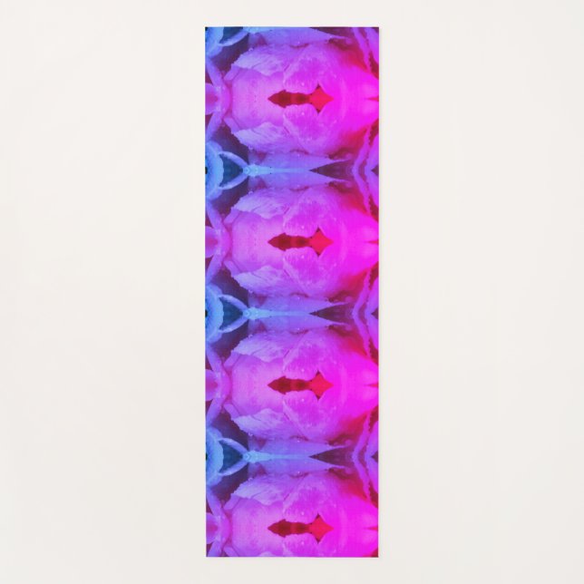 Pink Tulip Pattern X Miami Yoga Mat (Front)