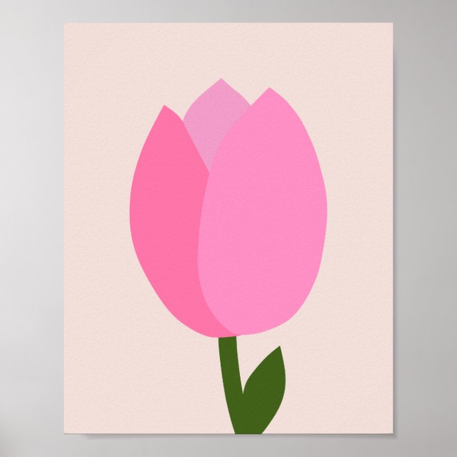 Pink Tulip Poster (Front)