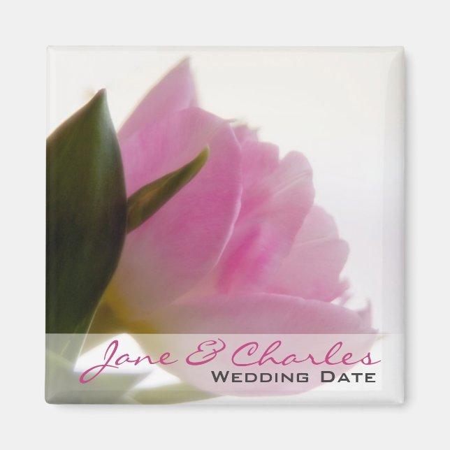 Pink Tulip • Save the Date Magnet (Front)