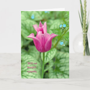 Pink Tulip Sympathy Card