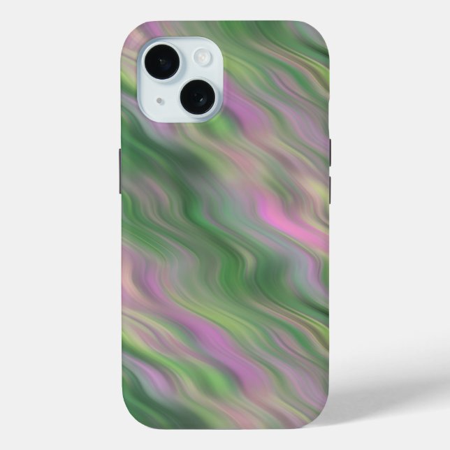 Pink Tulip Wavy Texture Case-Mate iPhone Case (Back)