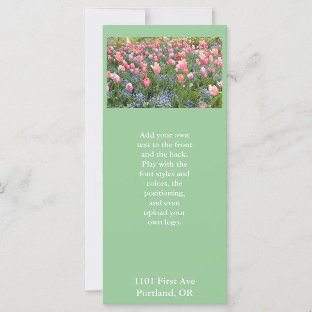 Pink Tulips and Forget-Me-Nots (Front)