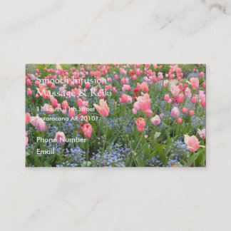 Pink Tulips and Forget-Me-Nots Appointment Card