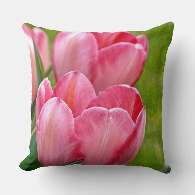 Pink Tulips Cushion (Front)