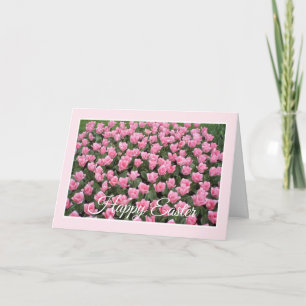 Pink Tulips Easter Card
