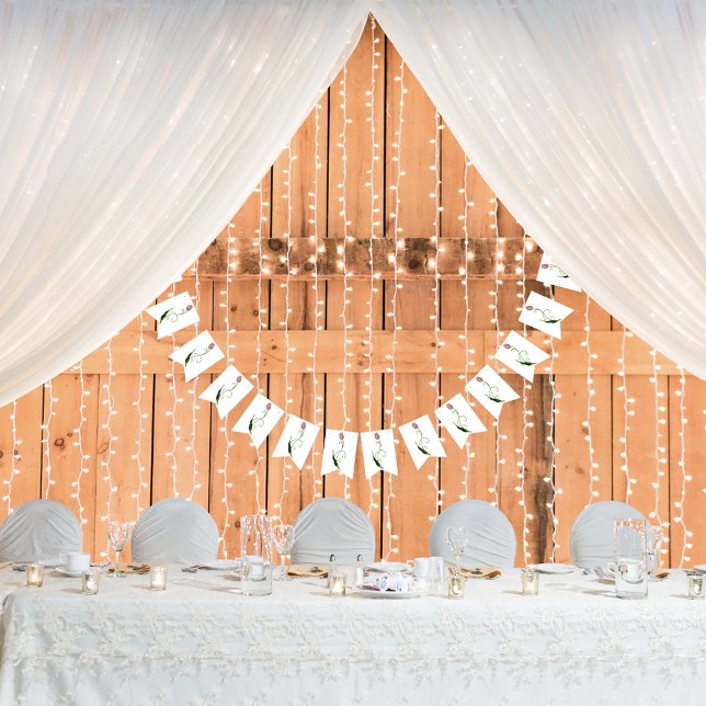 Pink Tulips Floral Bunting (Creator Uploaded)