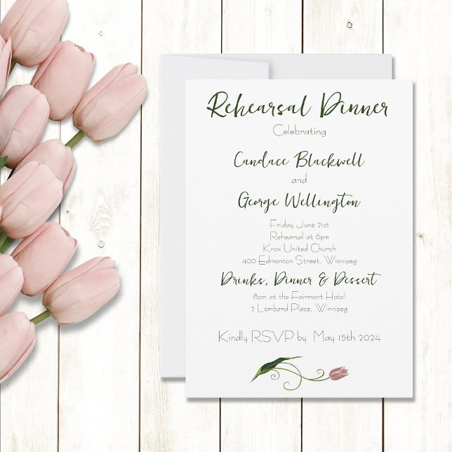 Pink Tulips Floral Invitation (Creator Uploaded)