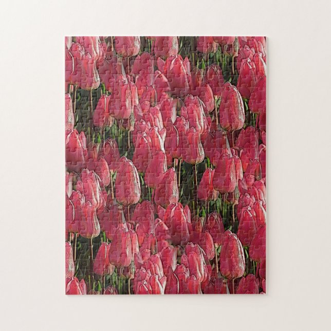 Pink Tulips Floral Jigsaw Puzzle (Vertical)