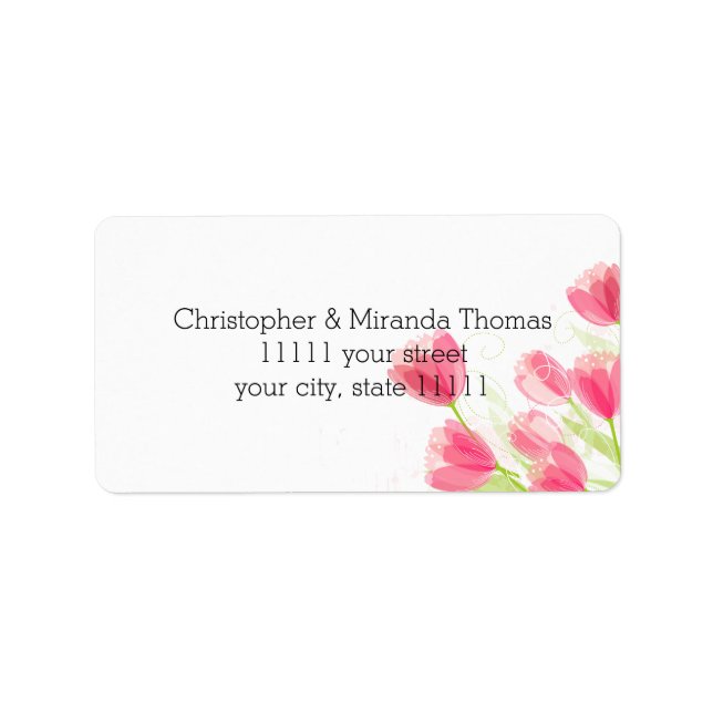 Pink Tulips Label (Front)