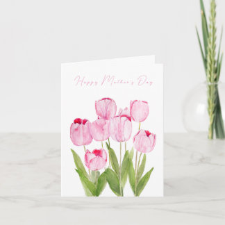 Pink tulips Mother's Day  Card