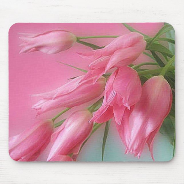 Pink Tulips Mouse Pad (Front)