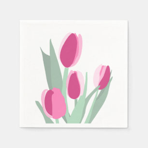 Pink Tulips Napkin