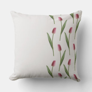 Pink Tulips on the side cushion