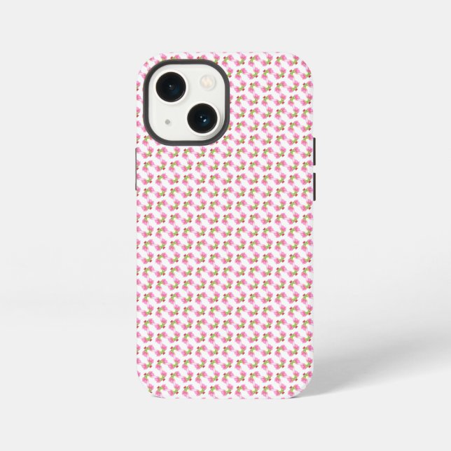 Pink tulips pattern iPhone case (Back)