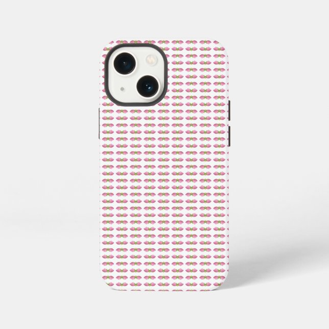 Pink tulips pattern iPhone case (Back)