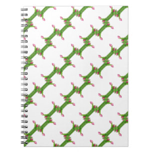 Pink tulips pattern notebook