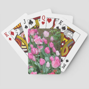 Pink Tulips Playing Cards
