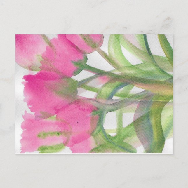 Pink Tulips Postcard (Front)