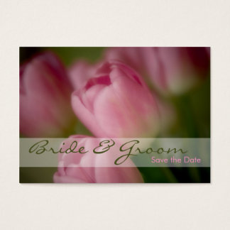 Pink Tulips • Save the Date Mini Card