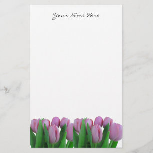 Pink Tulips Stationery