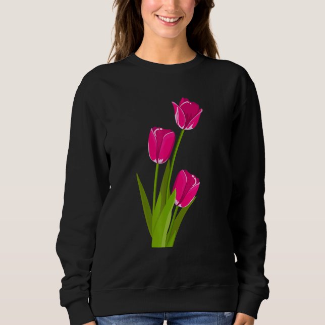 Pink Tulips Sweatshirt (Front)