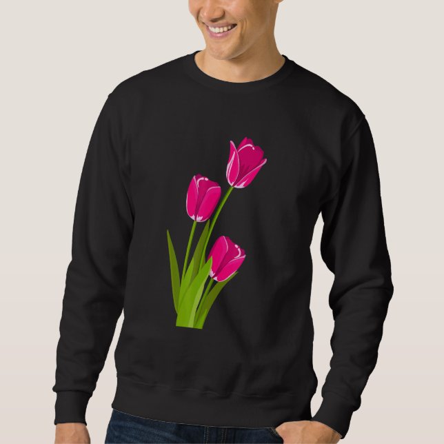 Pink Tulips Sweatshirt (Front)