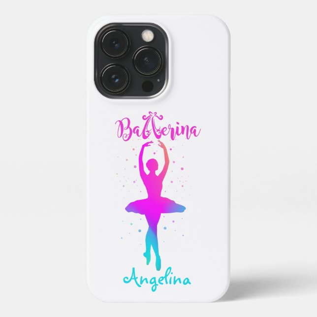  Pink Turquoise Ballerina  iPhone Case (Back)