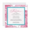 PINK + TURQUOISE FLOWERS | BRIDAL SHOWER INVITE