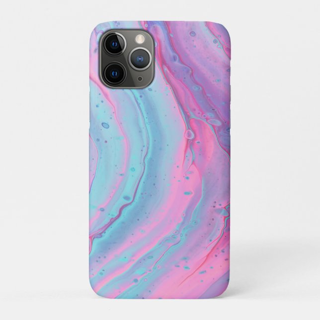 Pink Turquoise Purple Swirl Case-Mate iPhone Case (Back)