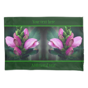 Pink Turtlehead Flower Close Up Personalized Pillowcase