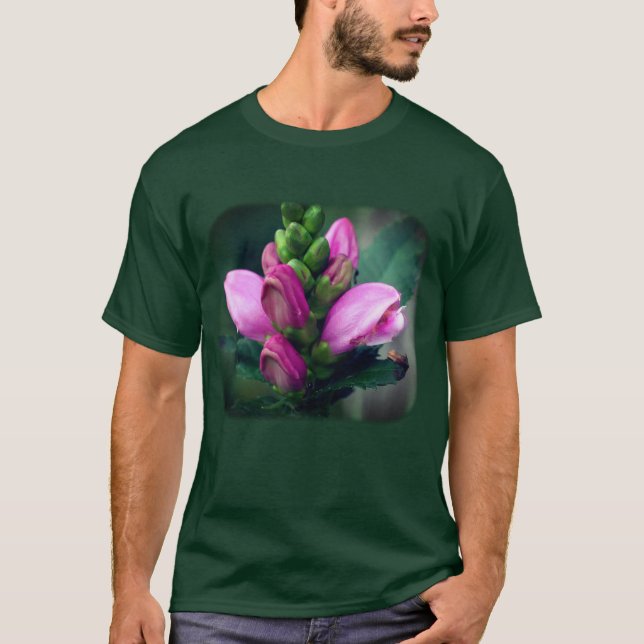 Pink Turtlehead Flower Nature  T-Shirt (Front)