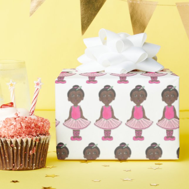Pink Tutu Ballet Birthday Dance Teacher Ballerina Wrapping Paper (Birthday Party)