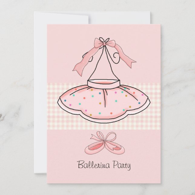Pink Tutu Birthday Party Invitation (Front)