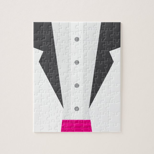 pink tux tuxedo jigsaw puzzle (Vertical)