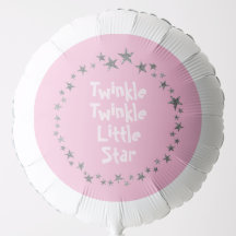 Pink Twinkle Little Star Girl's Birthday Balloon
